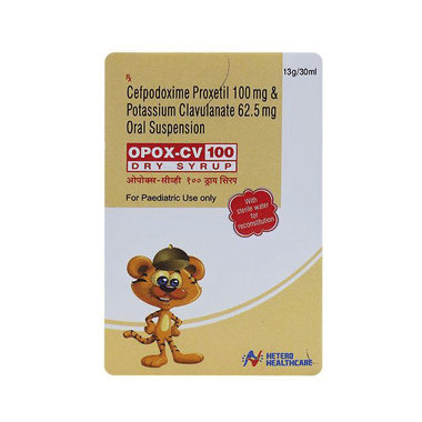 Opox CV 100mg/62.5mg Dry Syrup