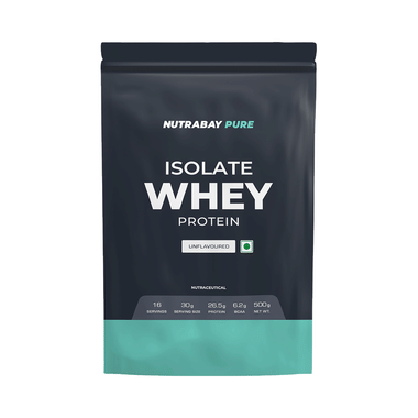Nutrabay Pure Whey Isolate For Muscle Recovery | No Added Sugar | Powder Unflavoured