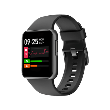 GOQii Smart Vital Lite Covers 5 Lakhs Health Insurance & 1 Lakh Life Insurance With 3 Months Health & Personal Coaching HD Display Smart Watch Black