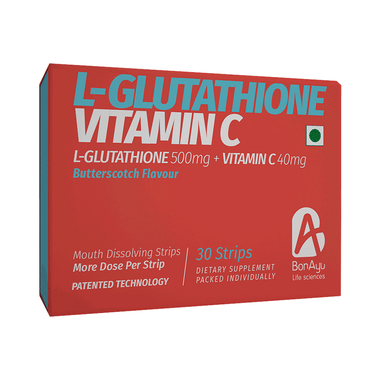 BonAyu L-Glutathione Vitamin C Mouth Dissolving Strip Butterscotch