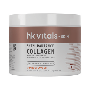 HK Vitals Skin Radiance Skin Collagen | Powder With Vitamin C, E & Biotin | Orange