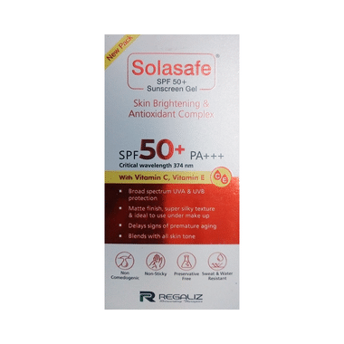 Solasafe SPF 50+ Silicone Sunscreen Gel PA+++ | With Vitamin C & Vitamin E