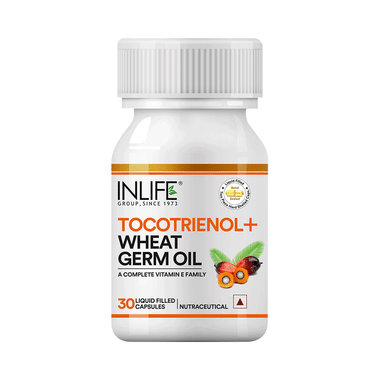 Inlife Tocotrienol With Wheat Germ Oil (Vitamin E) | Liquid Filled Capsule