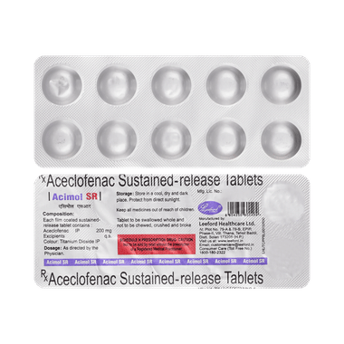 Acimol 200mg Tablet SR