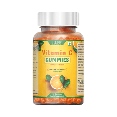 Inlife Vitamin C Gummies Orange Gluten Free