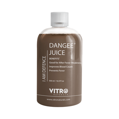 Vitro Naturals I Am Defence Dangee+ Juice With Blend Of 7 Powerful Ayurvedic Herbs - Papaya Leaf, Giloy, Tulsi, Neem, Mulethi & Amla For After Fever Weakness