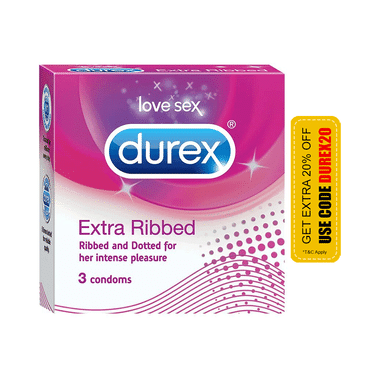 Durex Extra Ribbed Condom