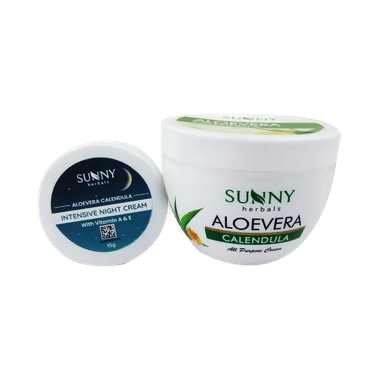Sunny Herbals Aloevera Calendula Cream With Aloevera Calendula Intensive Night Cream Free