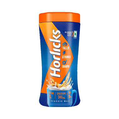 Horlicks Drink with Vitamin C, D & Zinc | For Bones & Metabolism | Flavour Classic Malt
