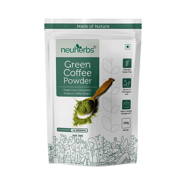 Neuherbs Unroasted Arabica Green Coffee For Weight Management | Gluten Free Organic Powder