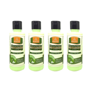 Khadi Pure Herbal Green Tea & Aloevera Hair Conditioner (210ml Each)