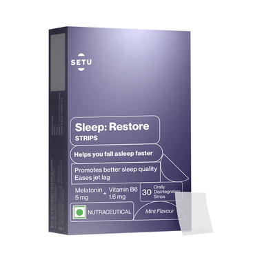 Setu Sleep: Restore with 5mg Melatonin | Strips for Sleep Support | Flavour Mint