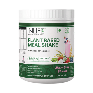 Inlife Protein Powder Meal Shake With Added Probiotics Mixed Berry