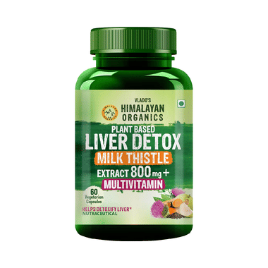 Vlado's Himalayan Organics Plant Based Liver Detox With Milk Thistle Vegetarian Capsule