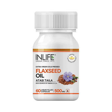 Inlife Liquid Filled Flaxseed Oil | With Omega 3, 6, 9  | Capsule