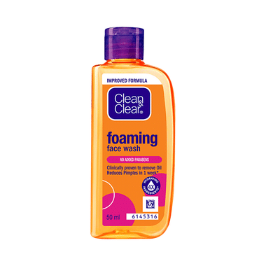 Clean & Clear Foaming Face Wash For Pimple Causing Germs | Oil-Free
