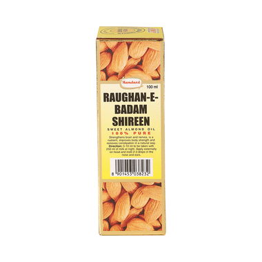 Hamdard Roghan Badam Shirin Pure Almond Oil | Eases Constipation & Supports Skin, Hair & Brain Health