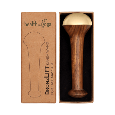 HealthAndYoga BronzLift Kansa Wand Bronze Face Massager Small