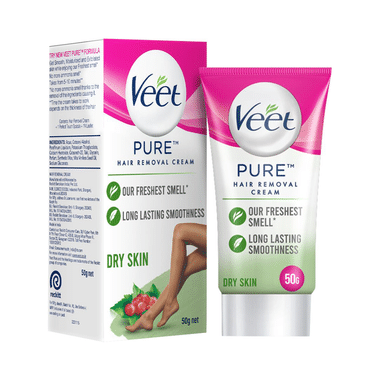 Veet Pure Hair Removal Cream For Women | No Ammonia Smell | For Dry Skin
