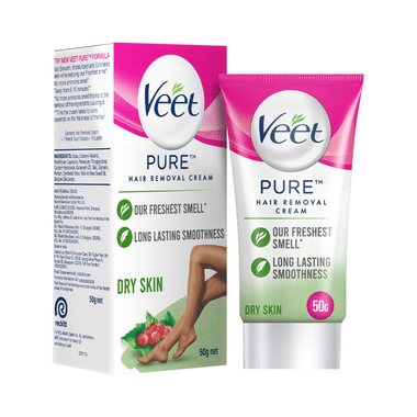 Veet Pure Hair Removal Cream for Women | No Ammonia Smell | For Dry Skin