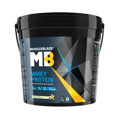 MuscleBlaze Whey Isolate Protein Blend Powder | Added Digestive Enzymes & Glutamic Acid | For Muscle Gain | Flavour Vanilla