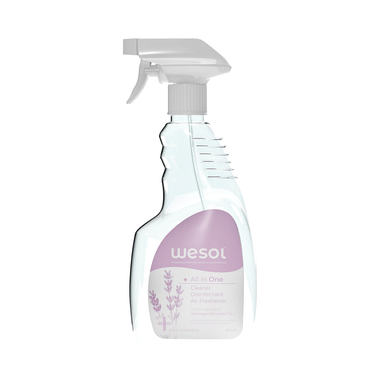 Wesol Food Grade Hydrogen Peroxide 1% All In One Multi Surface Cleaner Liquid, Disinfectant And Air Freshner Spray (500ml Each) Fresh Lavender