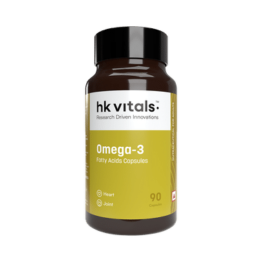 HK Vitals Omega 3 Fatty Acids With DHA & EPA | For Heart, Joint & Brain Health | Soft Gelatin Capsule | Nutrition Care