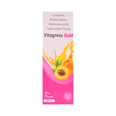 Vitagress Gold Syrup Rose Sugar Free