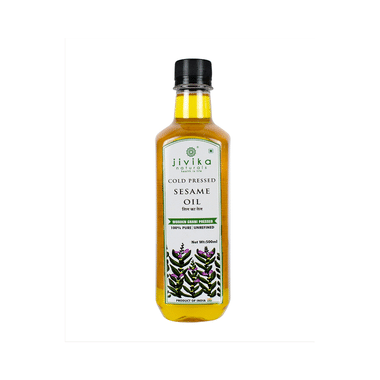 Jivika Naturals Cold Pressed Sesame Oil | Wooden Ghani Pressed | 100% Pure & Unrefined Oil