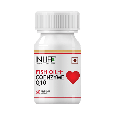 Inlife Fish Oil + Coenzyme Q10 | For Heart Health | Capsule