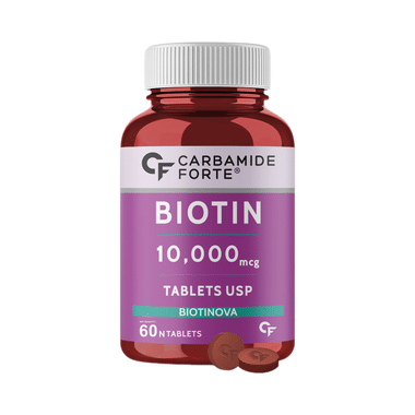 Carbamide Forte Biotin 10,000mcg Tablet for Skin, Hair & Nail Health
