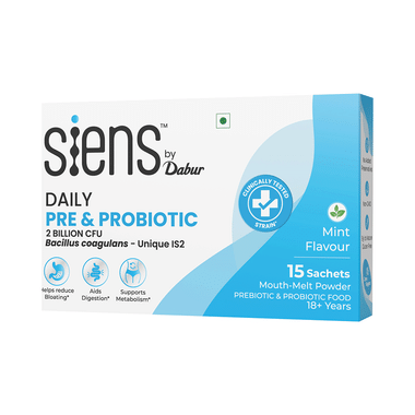 Siens by Dabur Daily Pre & Probiotic Mouth Melt Powder (2gm Each) Mint