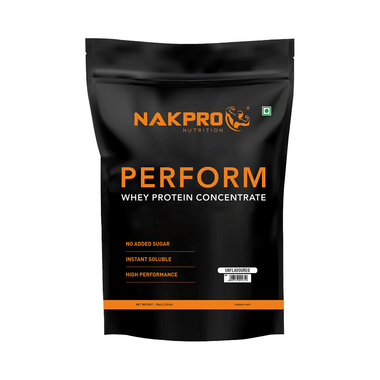 Nakpro Nutrition Perform Whey Protein Concentrate For Muscle Recovery | No Added Sugar | Flavour Unflavoured