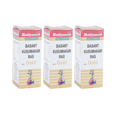 Baidyanath Basant Kusumakar Ras With Gold Tablet (50 Each)