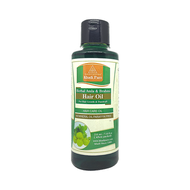 Khadi Pure Herbal Amla & Brahmi Hair Oil No Mineral Oil Paraffin Free