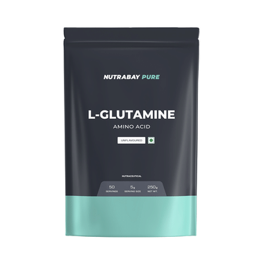 Nutrabay 100% L-Glutamine Amino Acid for Muscle Recovery & Immunity | Unflavoured