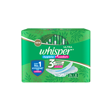 Whisper Ultra Clean Hygiene Comfort Sanitary Pads | Size XL