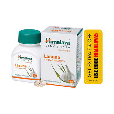 Himalaya Wellness Pure Herbs Lasuna Cardiac Wellness Tablet | For Healthy Cholesterol