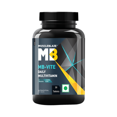 MuscleBlaze MB-Vite Multivitamin | With Amino Acids, Pre & Probiotic Blend | For Energy, Gut Health & Immunity | Tablet