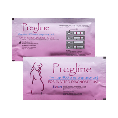 Pregline HCG Urine Pregnancy Card
