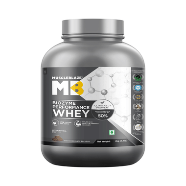 MuscleBlaze Biozyme Performance Whey Protein Powder | Flavour Rich Chocolate
