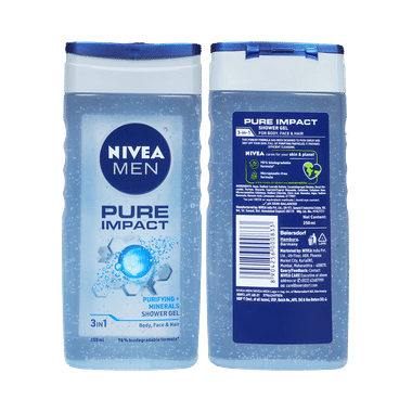Nivea Men Shower Gel For Body, Skin & Hair | Pure Impact