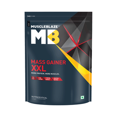 MuscleBlaze Mass Gainer XXL | With Digestive Enzymes | For Muscle Mass | Chocolate Flavour | Nutrition Booster Chocolate