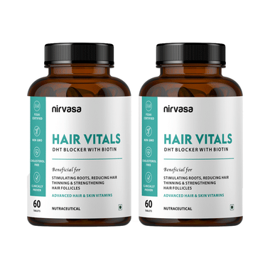 Nirvasa Hair Vitals DHT Blocker With Biotin (60 Tablet Each)