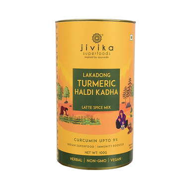 Jivika Naturals Lakadong Turmeric Haldi Kadha Latte Spice Mix