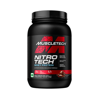 Muscletech Nitro Tech Whey Protein For Muscle Recovery | Flavour Powder Milk Chocolate