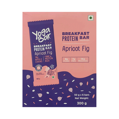 Yoga Bar Breakfast Protein Bar For Nutrition | Flavour Apricot Fig Pack Of 6