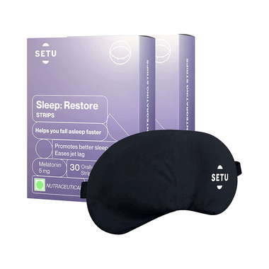 Setu Sleep: Restore Melatonin Strips (30 Each) with Eye Mask