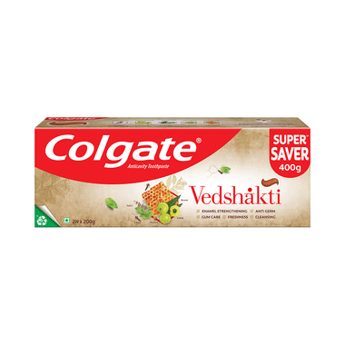 Colgate Vedshakti Toothpaste, Anti-Bacterial Paste For Whole Mouth Health, With Neem, Clove, And Honey