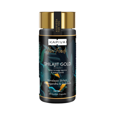 Kapiva Shilajit Gold Capsules with Safed Musli, Gokshura & Ashwagandha | For Stamina & Energy